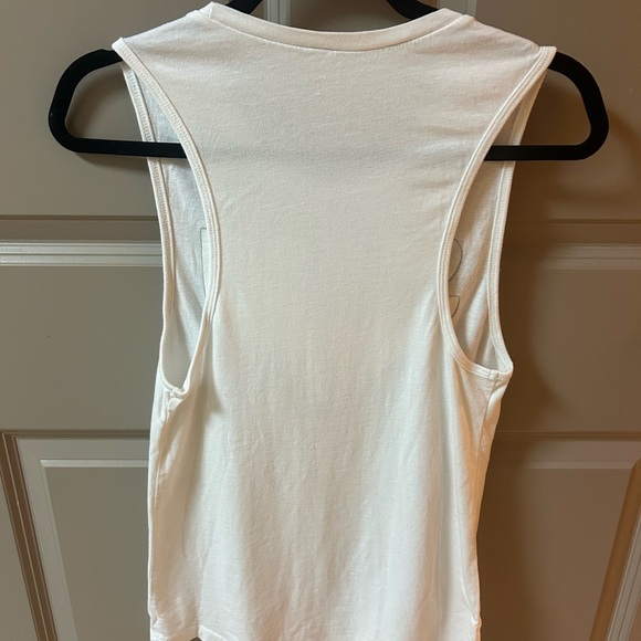 White Sleeveless Tank with SSDGM Graphic - Picture 3 of 6